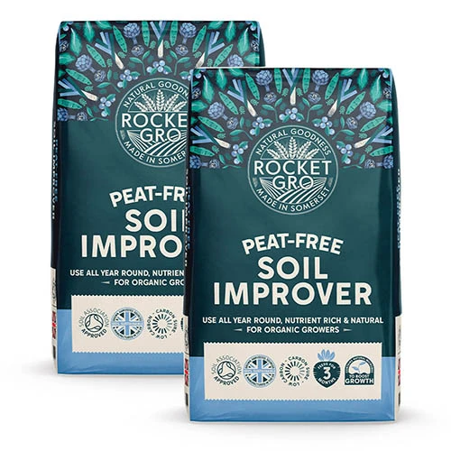 Twin Pack RocketGro Peat-Free Soil Improver 40L 1 Twin Pack RocketGro Peat-Free Soil Improver 40L