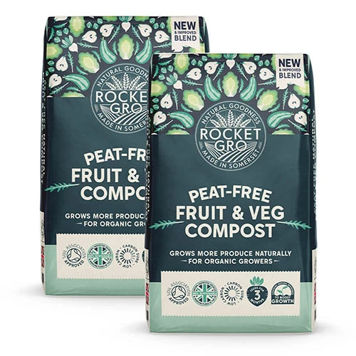 Twin Pack RocketGro Peat-Free Fruit & Vegetable Compost 40L 1 Twin Pack RocketGro Peat-Free Fruit & Vegetable Compost 40L