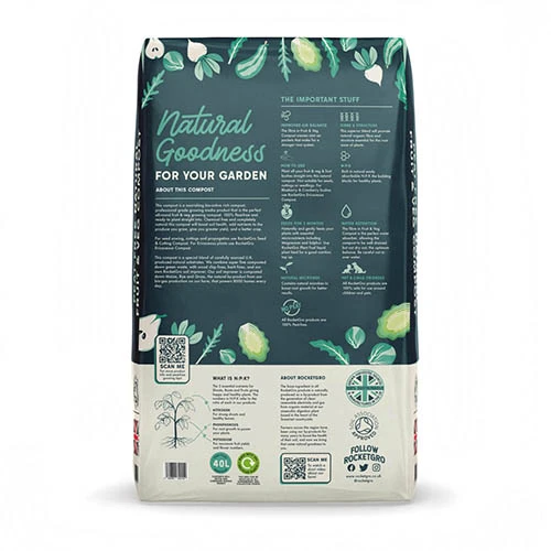 Twin Pack RocketGro Peat-Free Fruit & Vegetable Compost 40L 2 Twin Pack RocketGro Peat-Free Fruit & Vegetable Compost 40L - Image 2