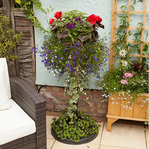The Easy Fill Hanging Basket Pedestal Planter 2 The Easy Fill Hanging Basket Pedestal Planter - Image 2