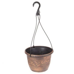 Set Of 4 'Acorn' Hanging Baskets 25cm (10in) Copper-Tone