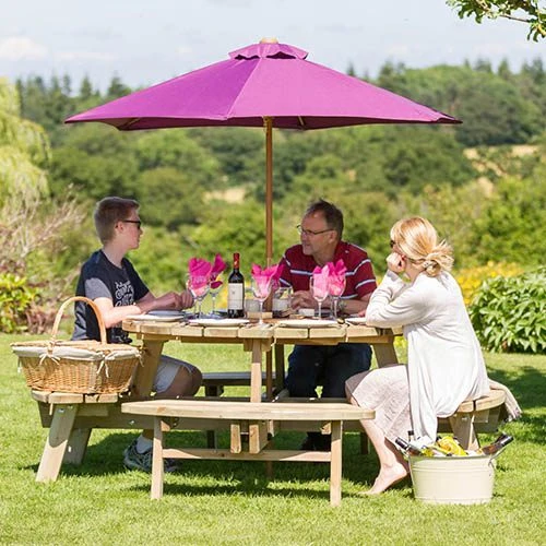 Rose Round Picnic Table 2 Rose Round Picnic Table - Image 2