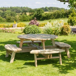 Rose Round Picnic Table 5 Rose Round Picnic Table -You Garden 160040 2