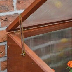 Hardwood Mini Greenhouse 7 Hardwood Mini Greenhouse -You Garden 160265 2