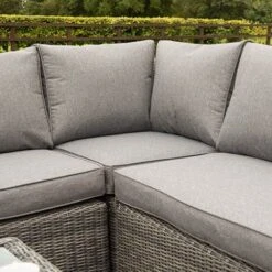 Bunbury Corner Sofa Set-Grey Weave -You Garden 160292 3