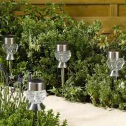 Crystal Stainless Steel Light - 4 Pack -You Garden 160612 2