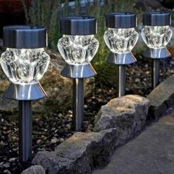 Crystal Stainless Steel Light - 4 Pack -You Garden 160612 3