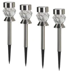 Crystal Stainless Steel Light - 4 Pack -You Garden 160612 5