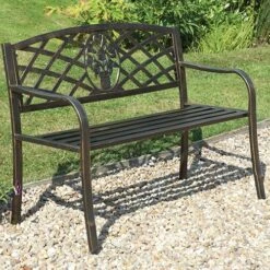 Coalbrookdale Garden Bench - Bronze -You Garden 160793 2