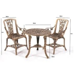 Arm Chair Patio Set For Two - Bronze 5 Arm Chair Patio Set For Two - Bronze -You Garden 160796 2
