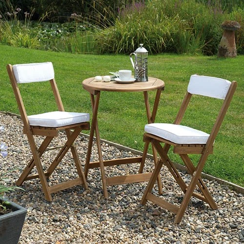 Raffles Bistro Set With Cushions - Natural 1 Raffles Bistro Set With Cushions - Natural
