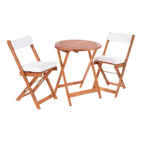Raffles Bistro Set With Cushions - Natural 3 Raffles Bistro Set With Cushions - Natural - Image 3