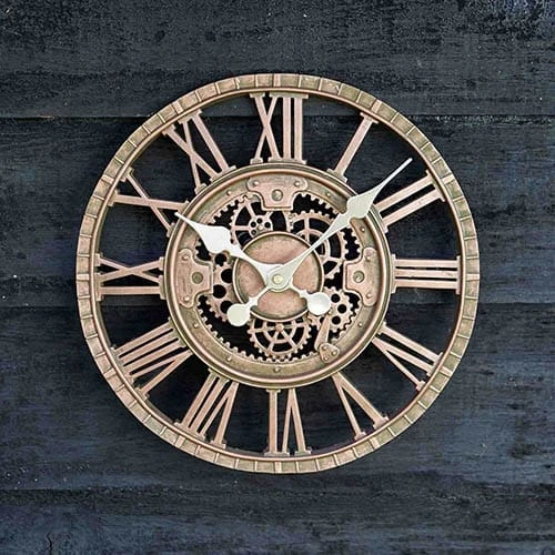 Newby Mechanical Clock Bronze 12" 1 Newby Mechanical Clock Bronze 12"