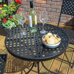 Havana Bistro Set-Black 10 Havana Bistro Set-Black -You Garden 161193 4