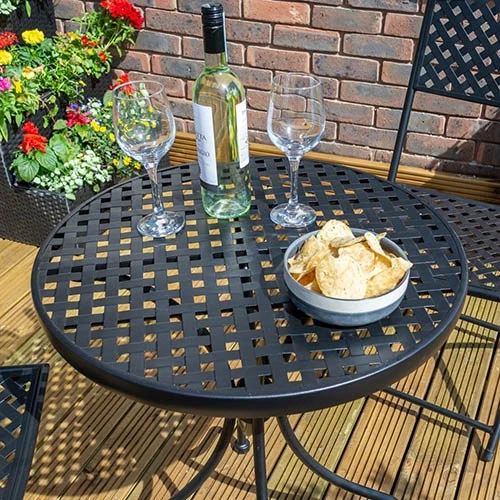 Havana Bistro Set-Black 5 Havana Bistro Set-Black - Image 5