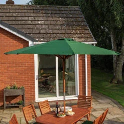 Plumley Set Green Cushions, Parasol & 15Kg Base 12 Plumley Set Green Cushions, Parasol & 15Kg Base -You Garden 161194 5
