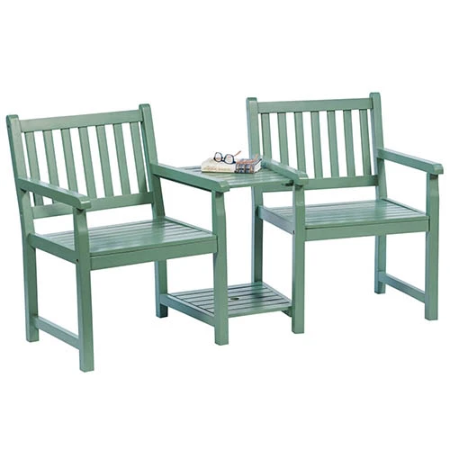 Danesford Duo Bench-Sage Green 1 Danesford Duo Bench-Sage Green