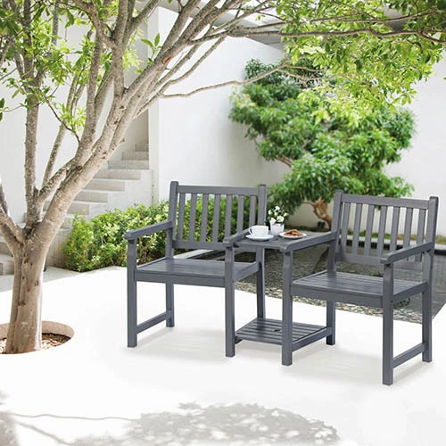 Danesford Duo Bench-Slate Grey 2 Danesford Duo Bench-Slate Grey - Image 2