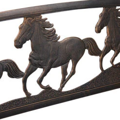 Strong Galloping Horses Garden Bench 5 Strong Galloping Horses Garden Bench -You Garden 161320 2