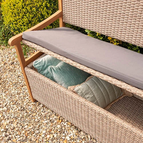 Alderley Rattan Storage Bench - Natural 2 Alderley Rattan Storage Bench - Natural - Image 2