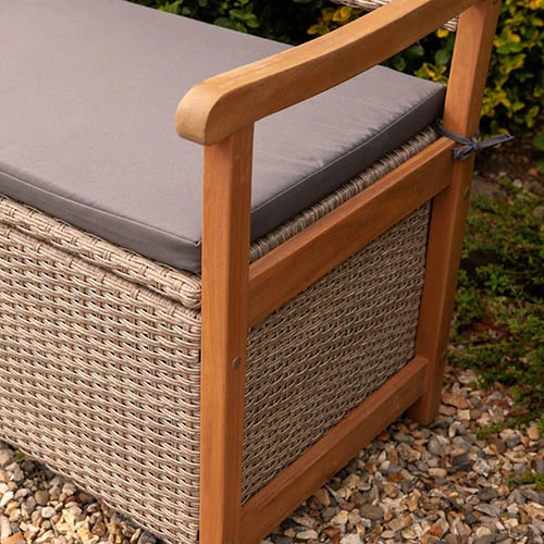 Alderley Rattan Storage Bench - Natural 3 Alderley Rattan Storage Bench - Natural - Image 3