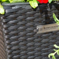 Square Rattan Planter In Black Weave-Pack Of 2 5 Square Rattan Planter In Black Weave-Pack Of 2 -You Garden 161442 2
