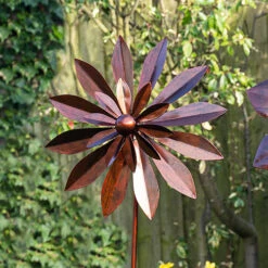 Set Of 4 Flower Wind Spinners -You Garden 161519 2