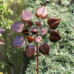 Set Of 4 Flower Wind Spinners -You Garden 161519 3