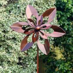 Set Of 4 Flower Wind Spinners -You Garden 161519 4