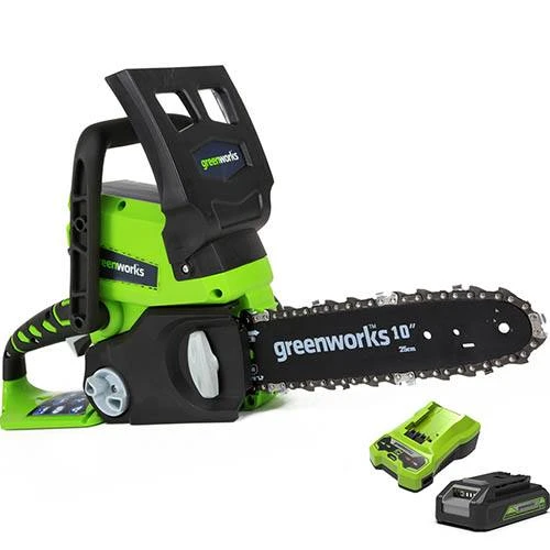 Greenworks 24V Cordless Chainsaw With 2Ah Battery And Charger 1 Greenworks 24V Cordless Chainsaw With 2Ah Battery And Charger